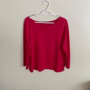 J Crew cranberry red size L women’s shirt.